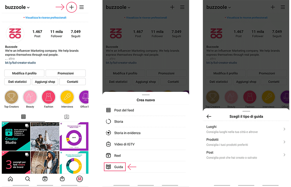 come creare una guida Instagram